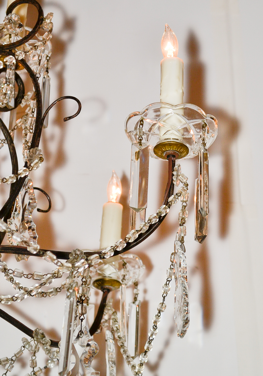 French Beaded Crystal Chandelier – Legacy Antiques