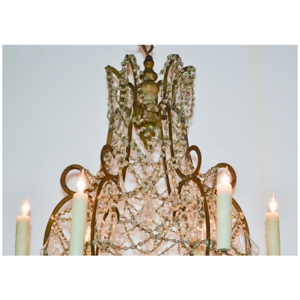 18th Century Italian Beaded Chandelier