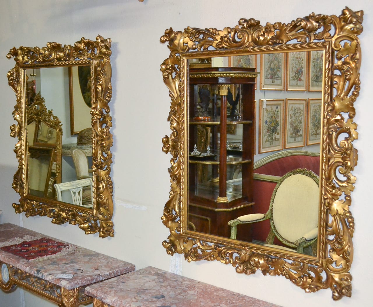 19th Century Pair of Italian Florentine Wall Mirrors – Legacy Antiques