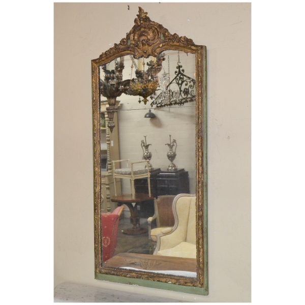 18th Century French Regence Parcel Gilt Mirror