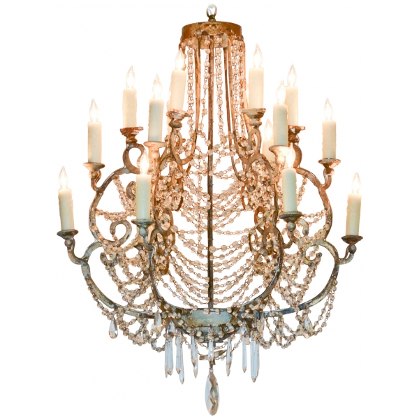 Italian Beaded Chandelier - Circa 1910