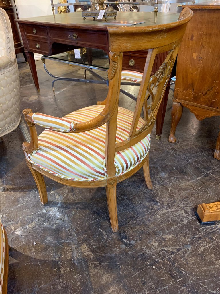 Pair of Carved Fruitwood Chairs – Legacy Antiques