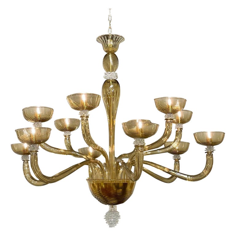 gold murano glass chandelier