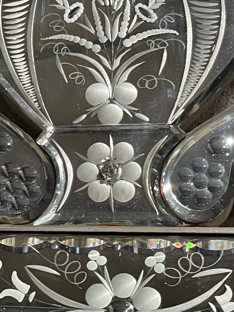 Antique Venetian Etched Glass Mirror – Legacy Antiques