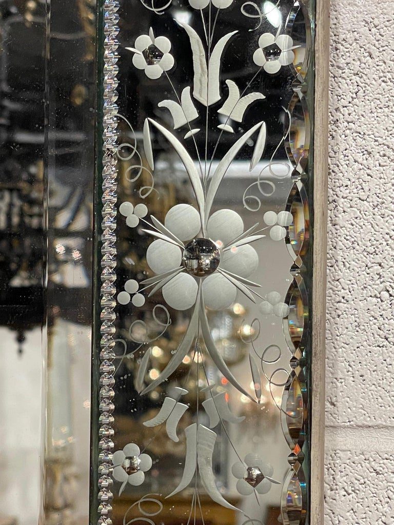 Antique Venetian Etched Glass Mirror – Legacy Antiques