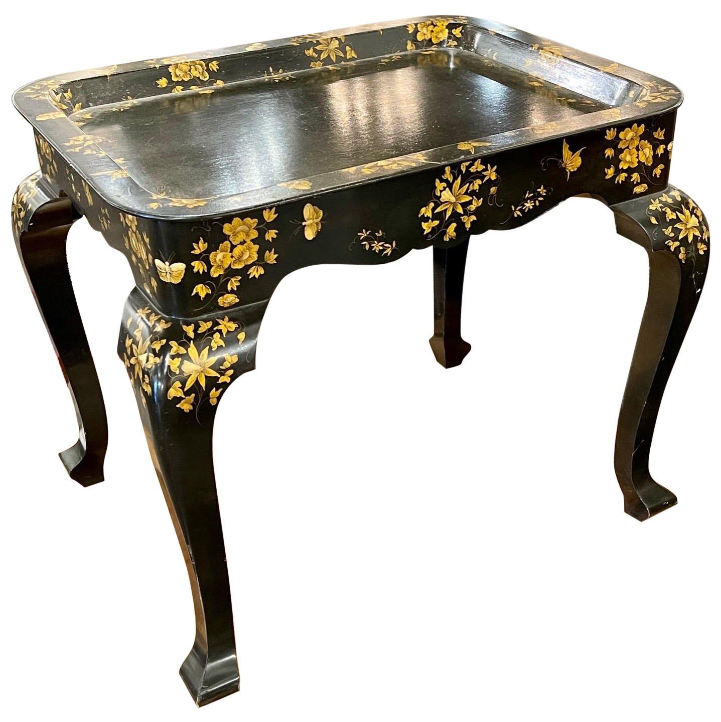 Black & Gold Painted Piece  Metallic painted furniture, Gold painted  furniture, Funky painted furniture
