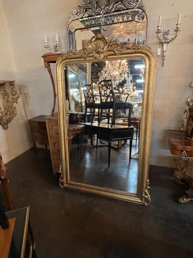 Lot - A LOUIS PHILIPPE STYLE GILTWOOD AND GESSO MIRROR, FRENCH, MID/LATE  19TH CENTURY
