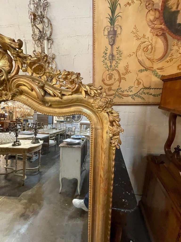 French 19th Century Gold Gilt Louis Philippe Mirror with Crest - Fireside  Antiques