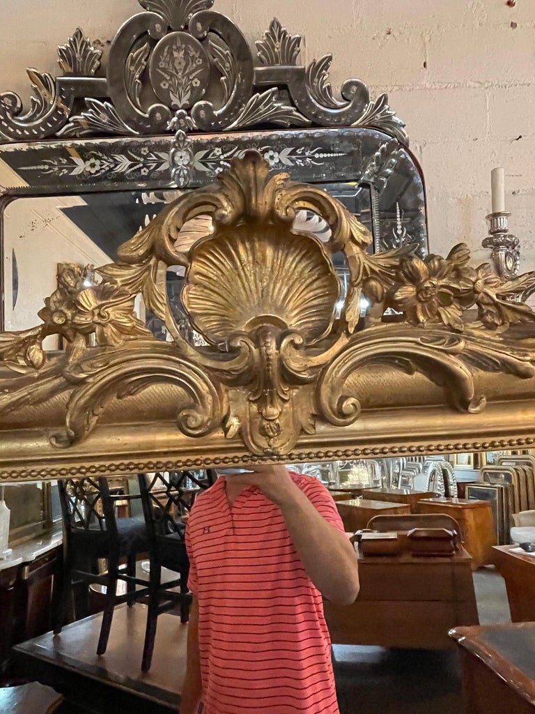 19th Century Louis Philippe French Mirror with Crest – Legacy Antiques