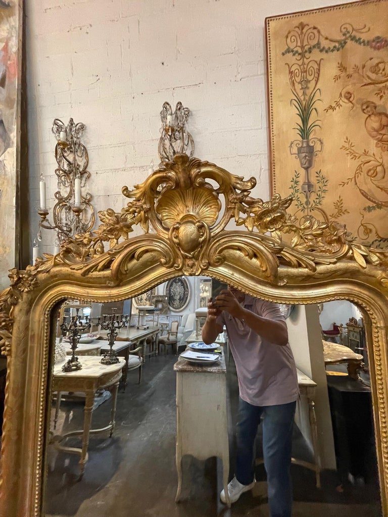 19th Century Louis Philippe French Mirror with Crest – Legacy Antiques
