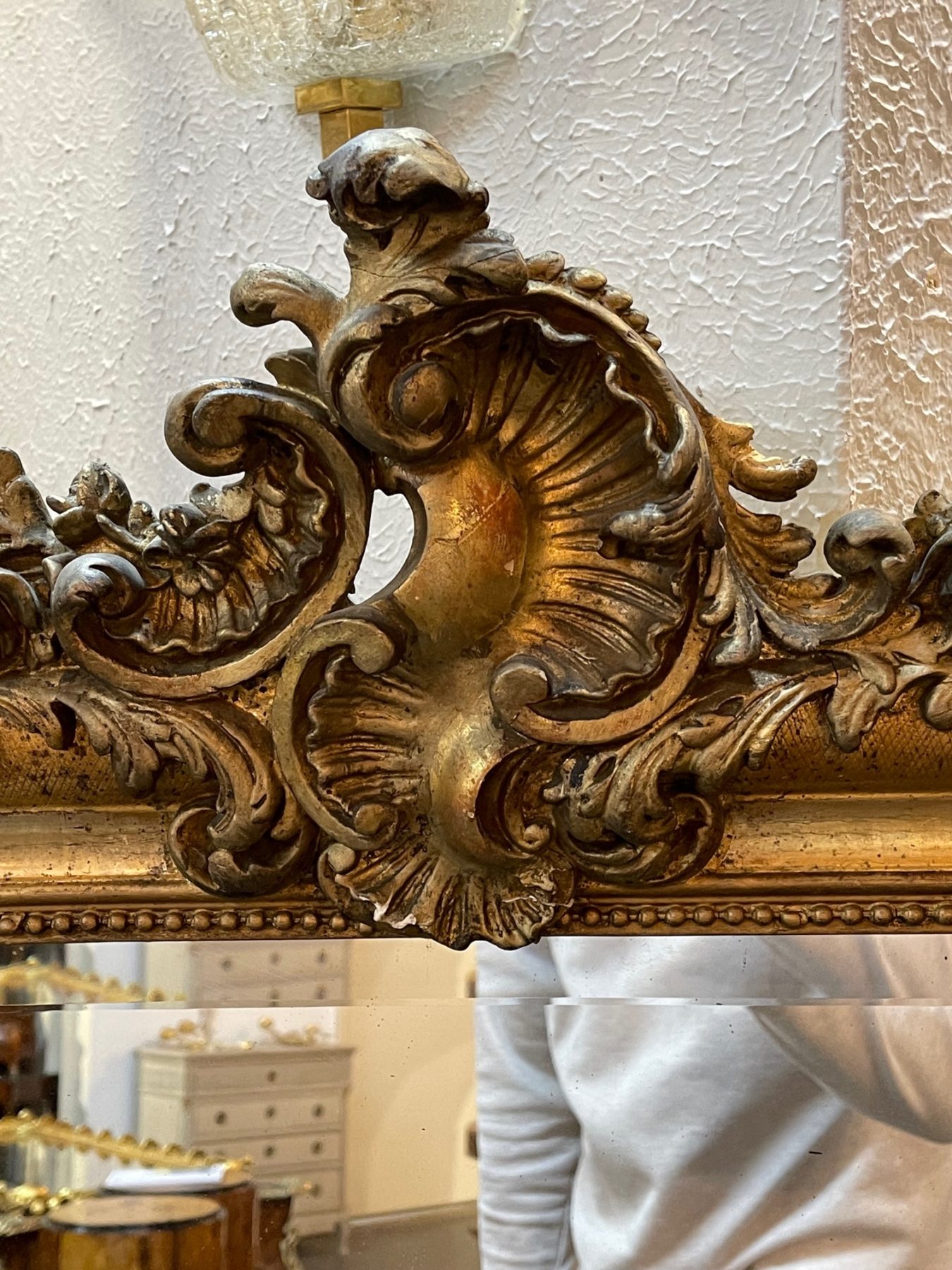 French 19th Century Gold Gilt Louis Philippe Mirror with Crest - Fireside  Antiques