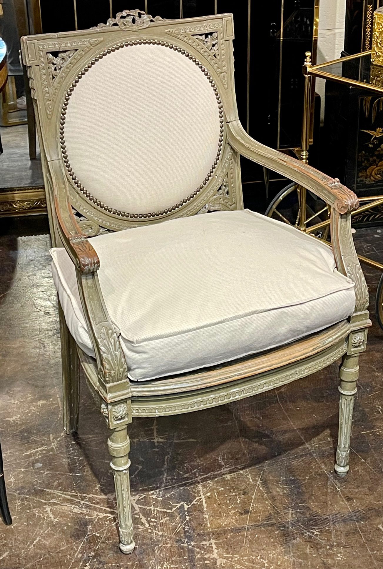 19th Century French Louis XVI Arm Chair – Legacy Antiques