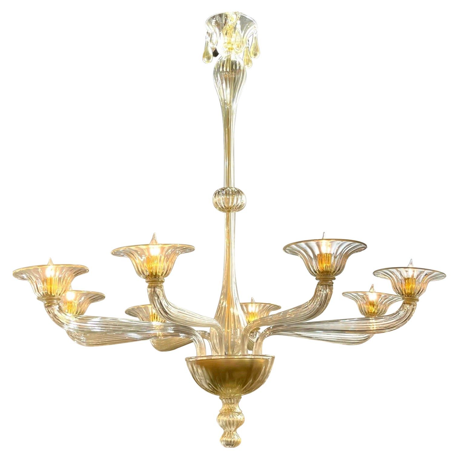Italian Vintage Murano Glass and Brass Chandelier – Legacy Antiques