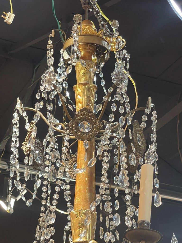 18th Century Giltwood and Crystal Italian Chandelier – Legacy Antiques