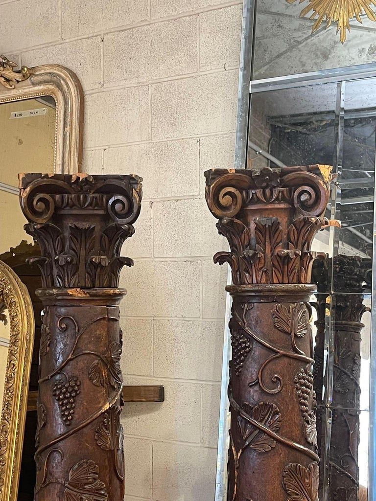 18th Century Walnut Columns – Legacy Antiques