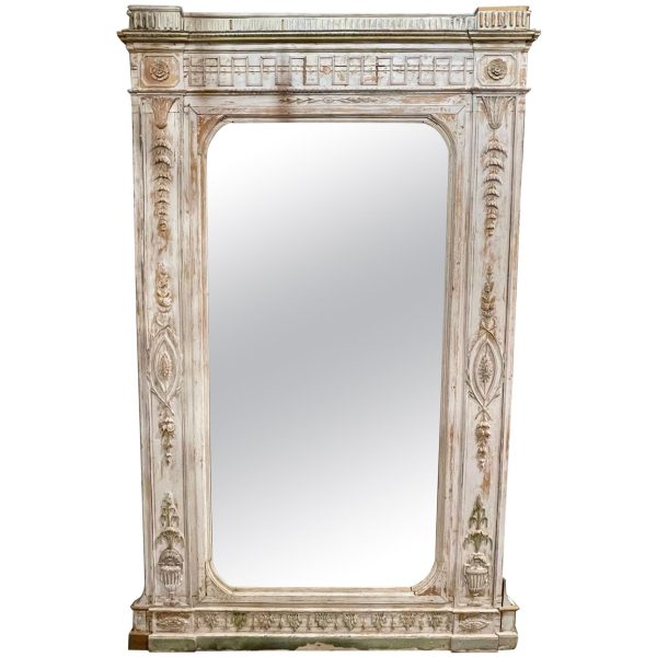 19th Century Carved and Painted Neo-Classical Mirror – Legacy Antiques