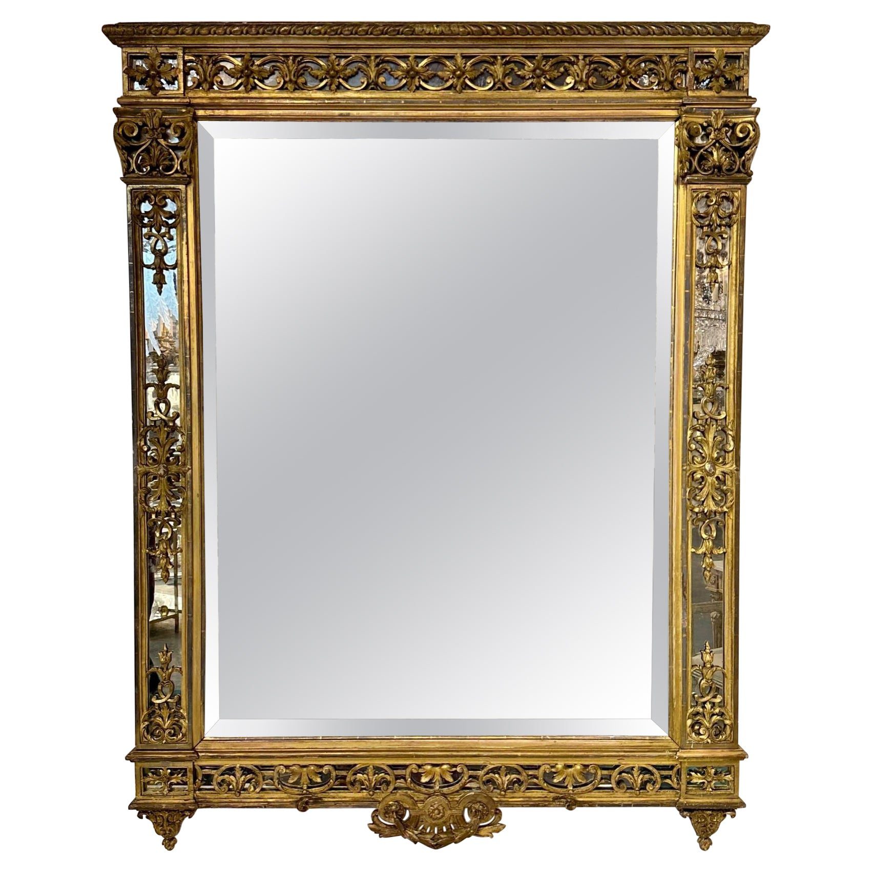 Silver and Gold Louis Philippe Mirror with Cartouche - Aubergine Culinary  Antiques & Oriental Rugs