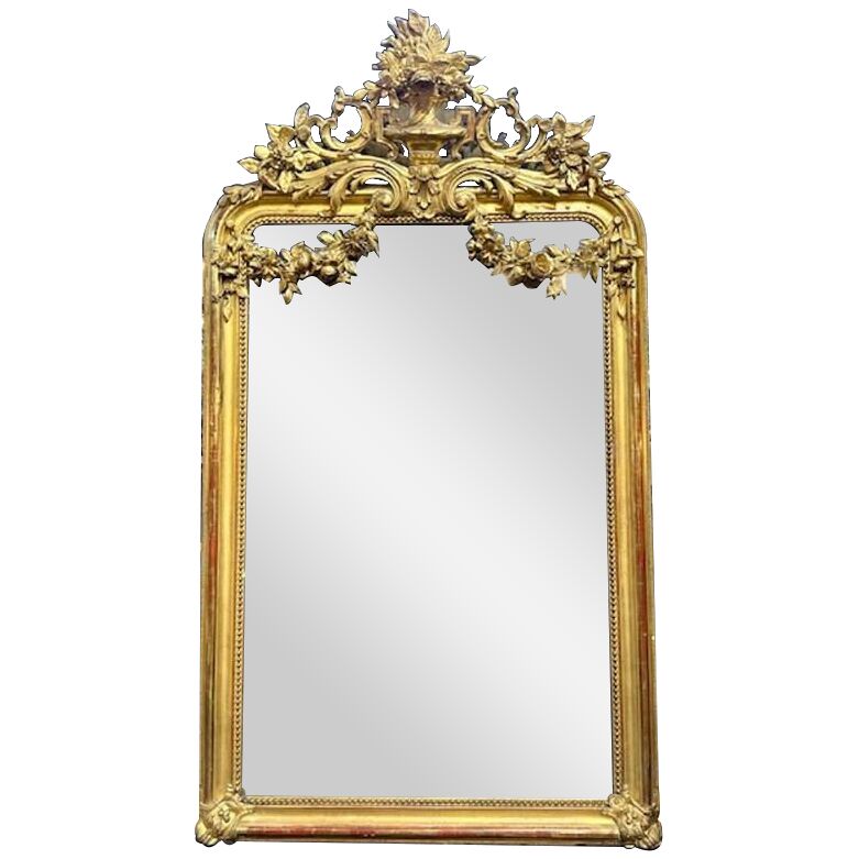 19th Century Louis XVI Carved and Giltwood Mirror – Legacy Antiques