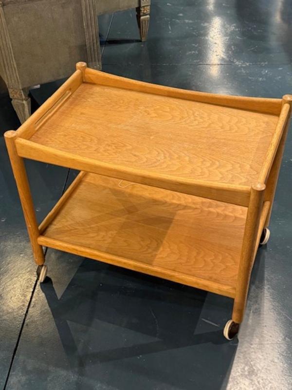 Mid-Century Danish Oak Serving Cart by Hans Wegner - Image 3