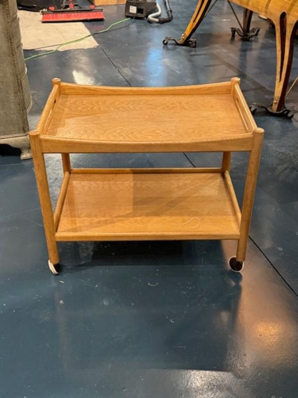 Mid-Century Danish Oak Serving Cart by Hans Wegner - Image 5