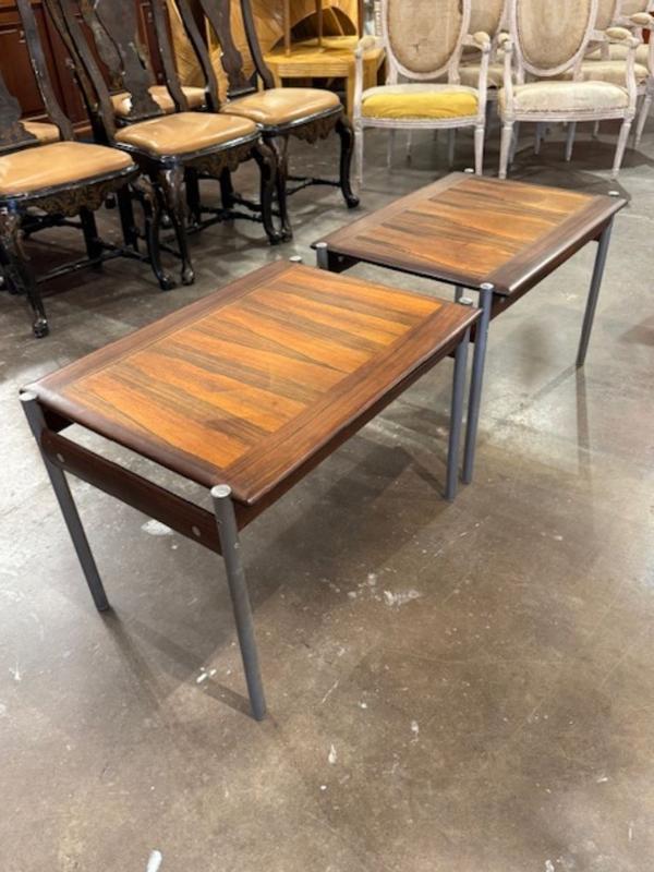 Norwegian MCM Rosewood Side Tables - Image 3