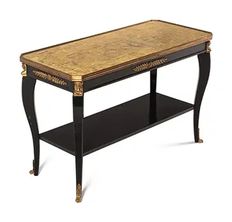 Vintage French Stamped Maison Jansen Louis XVI Low Table - Image 4