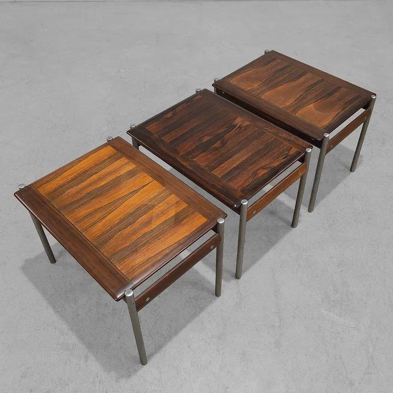 Norwegian MCM Rosewood Side Tables - Image 7