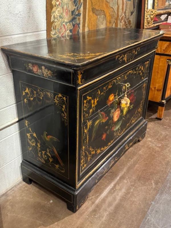 Rare 19th Century Painted Louis Philippe Commode - Image 7