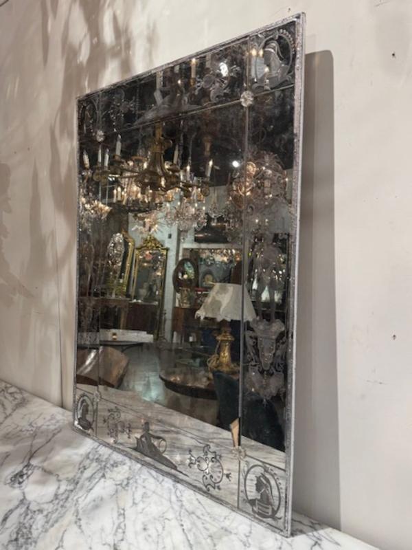 Venetian Etched Glass Mirror - Image 3