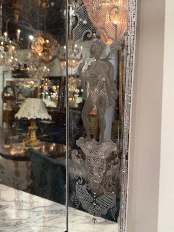 Venetian Etched Glass Mirror - Image 4