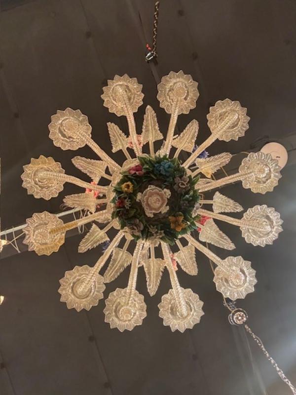 Antique Venetian Glass Multi-Colored Chandelier with 12 Lights - Image 8