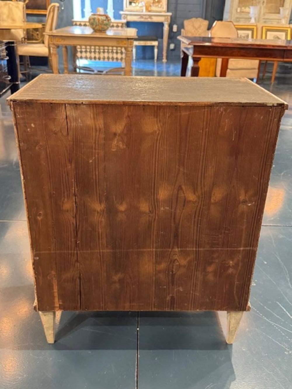 Swedish Gustavian Empire Style Painted Chest - Image 4