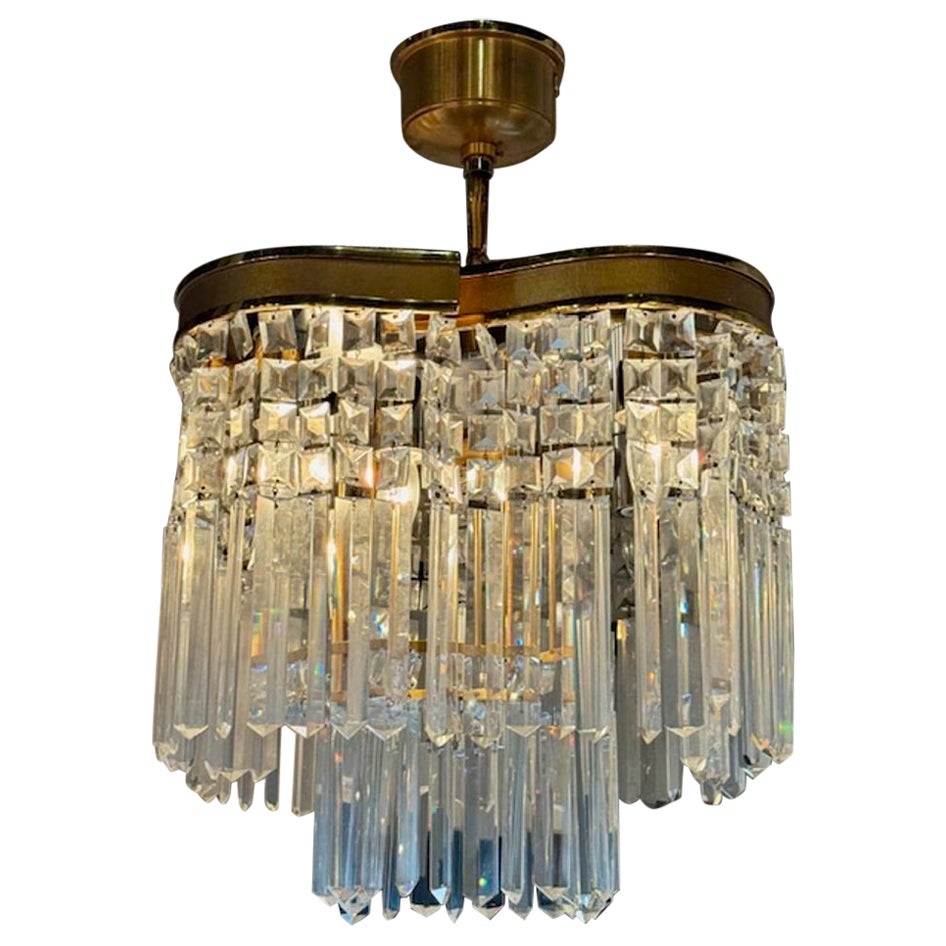 French Gilt Bronze and Crystal Chandelier