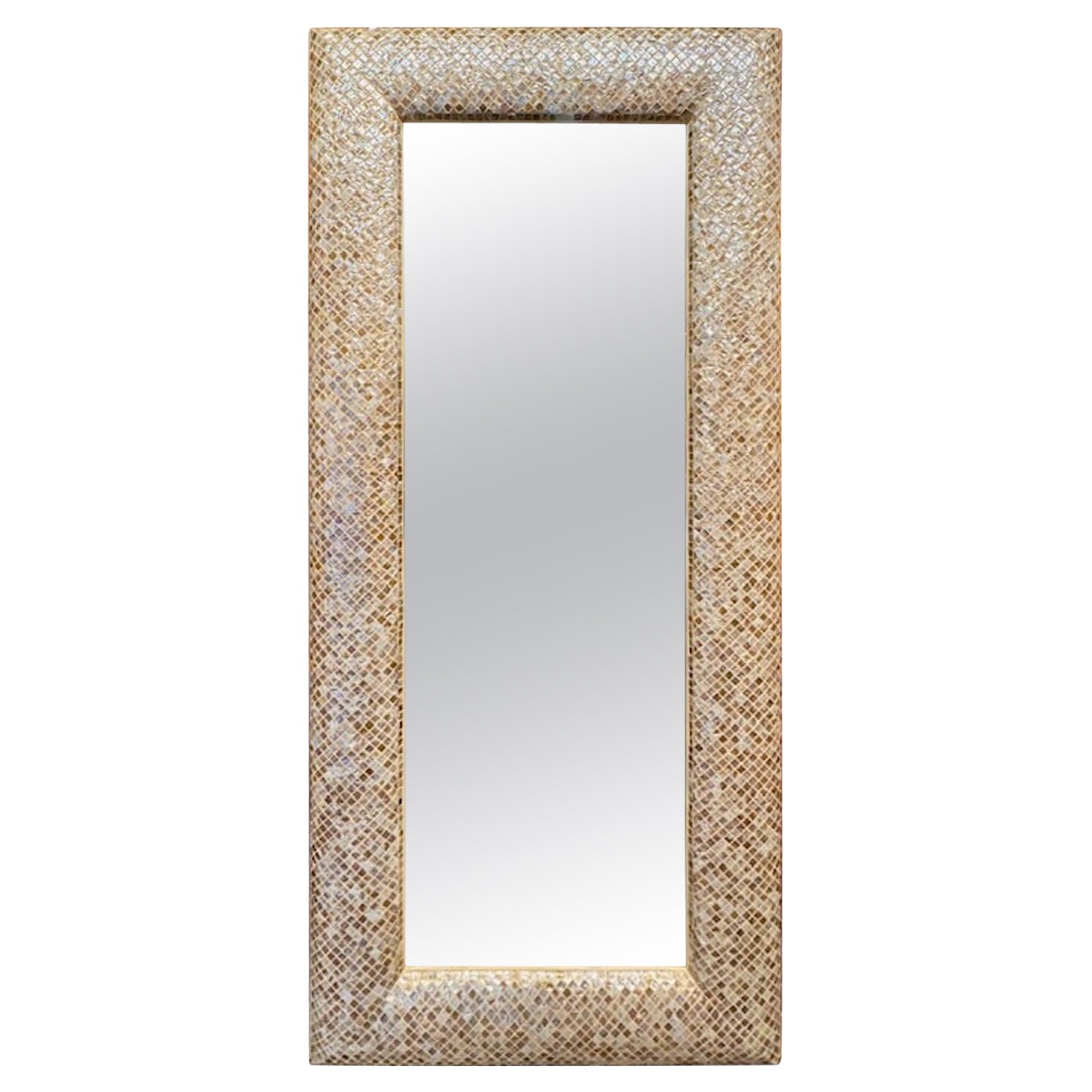 Large Scale Vintage Mother of Pearl Mirror
