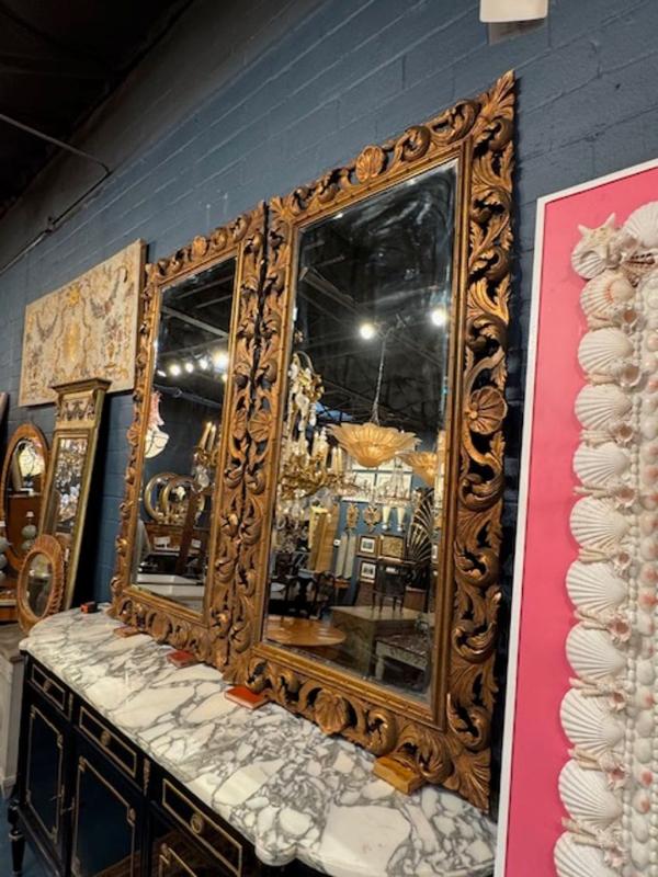 Pair of Italian Florentine Giltwood Mirrors - Image 3