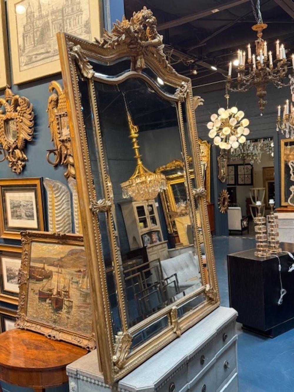 19th Century French Louis XVI Style Mirror - Image 5