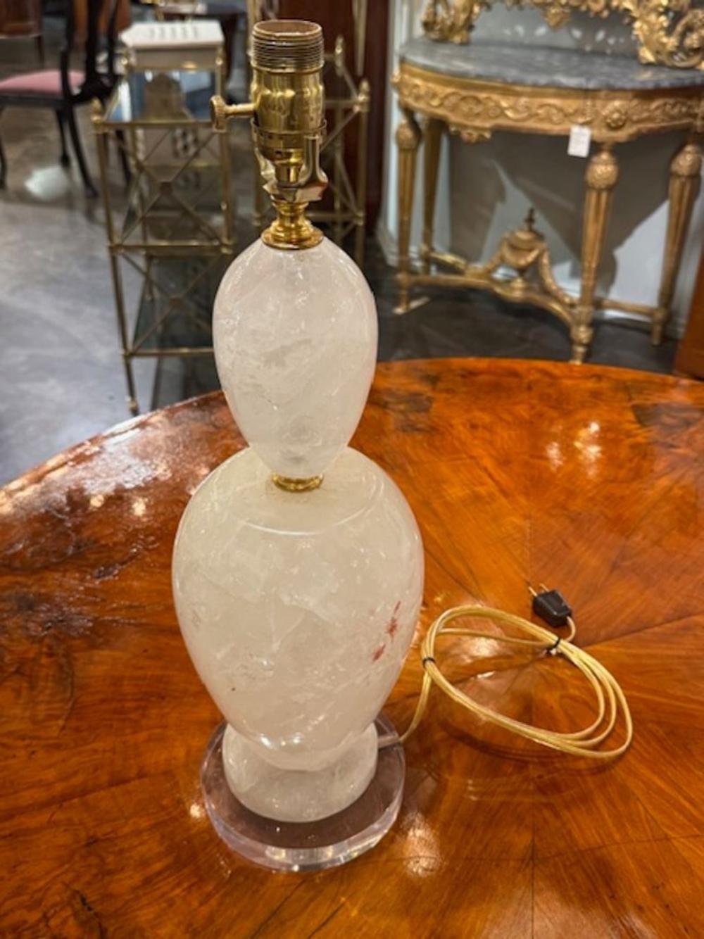 Polished Rock Crystal Lamp from Brazil - Image 2
