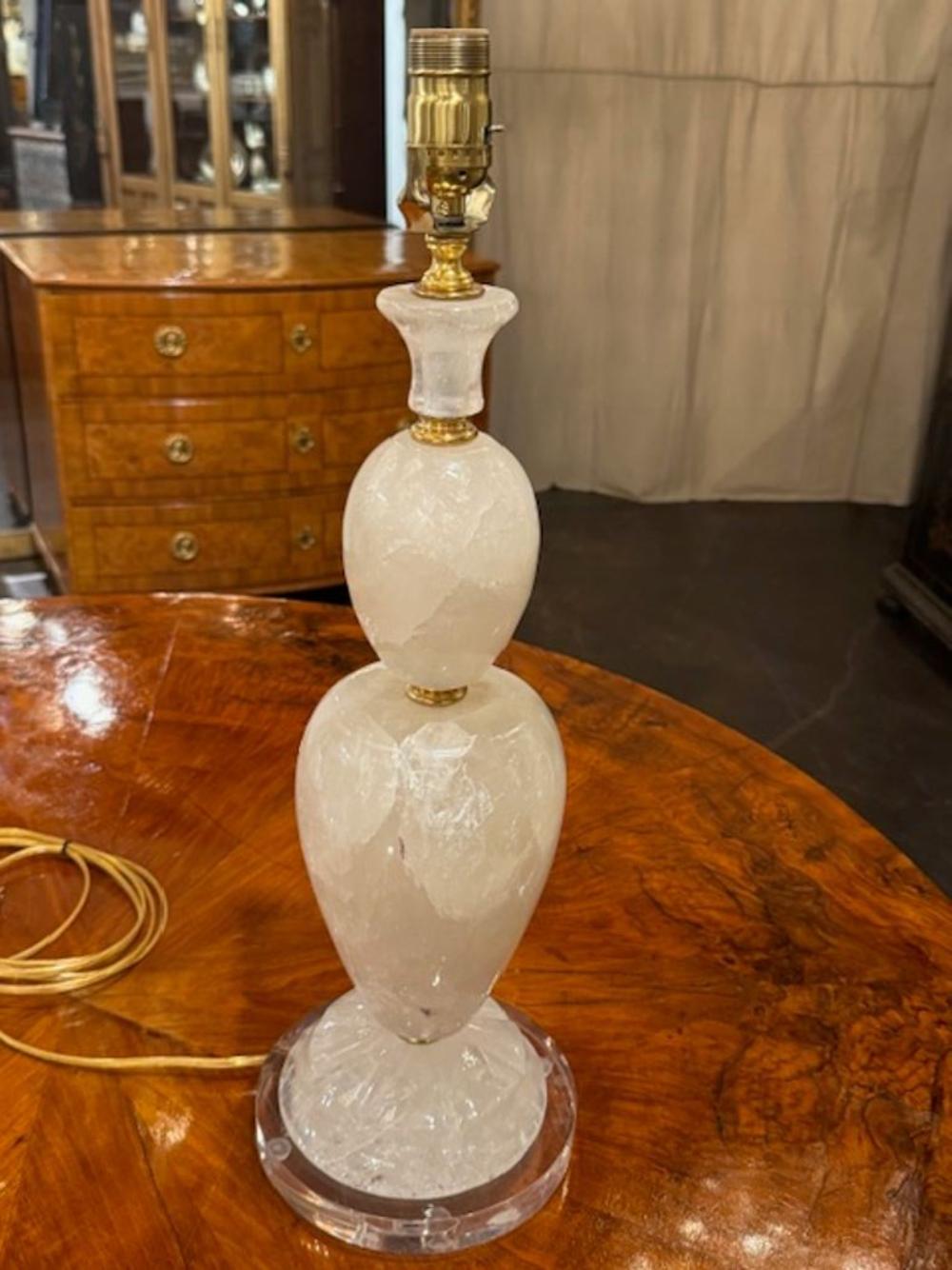 Polished Rock Crystal Lamp - Image 2