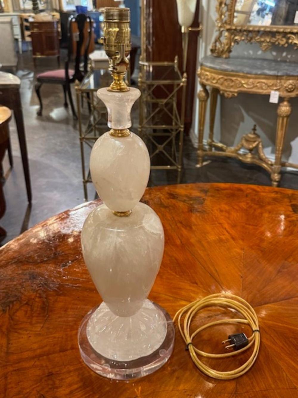 Polished Rock Crystal Lamp - Image 3