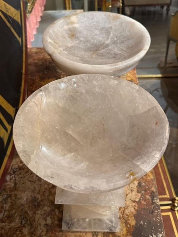 Pair of Rock Crystal Tazzas from Brazil - Image 4