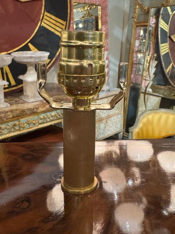 Pair of Modern Burlwood and Brass Lamps - Image 4