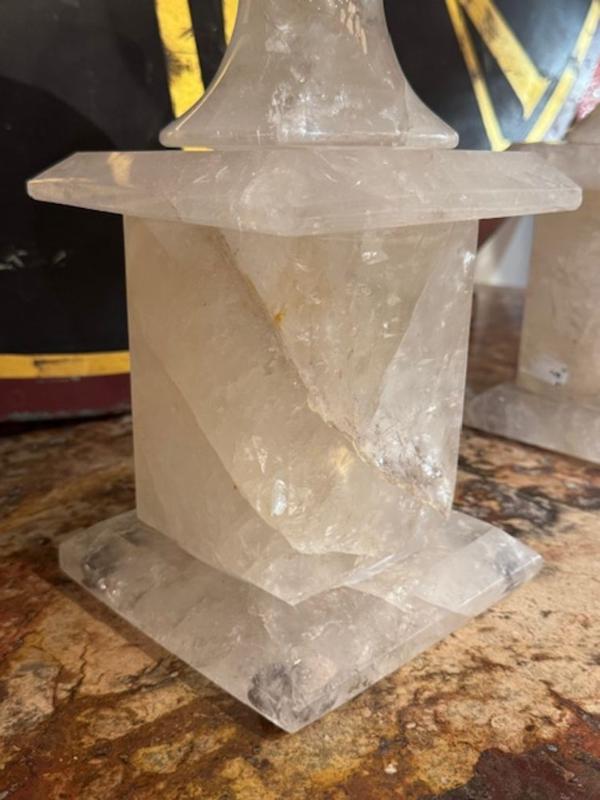 Pair of Rock Crystal Tazzas from Brazil - Image 5