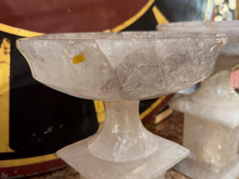 Pair of Rock Crystal Tazzas from Brazil - Image 6