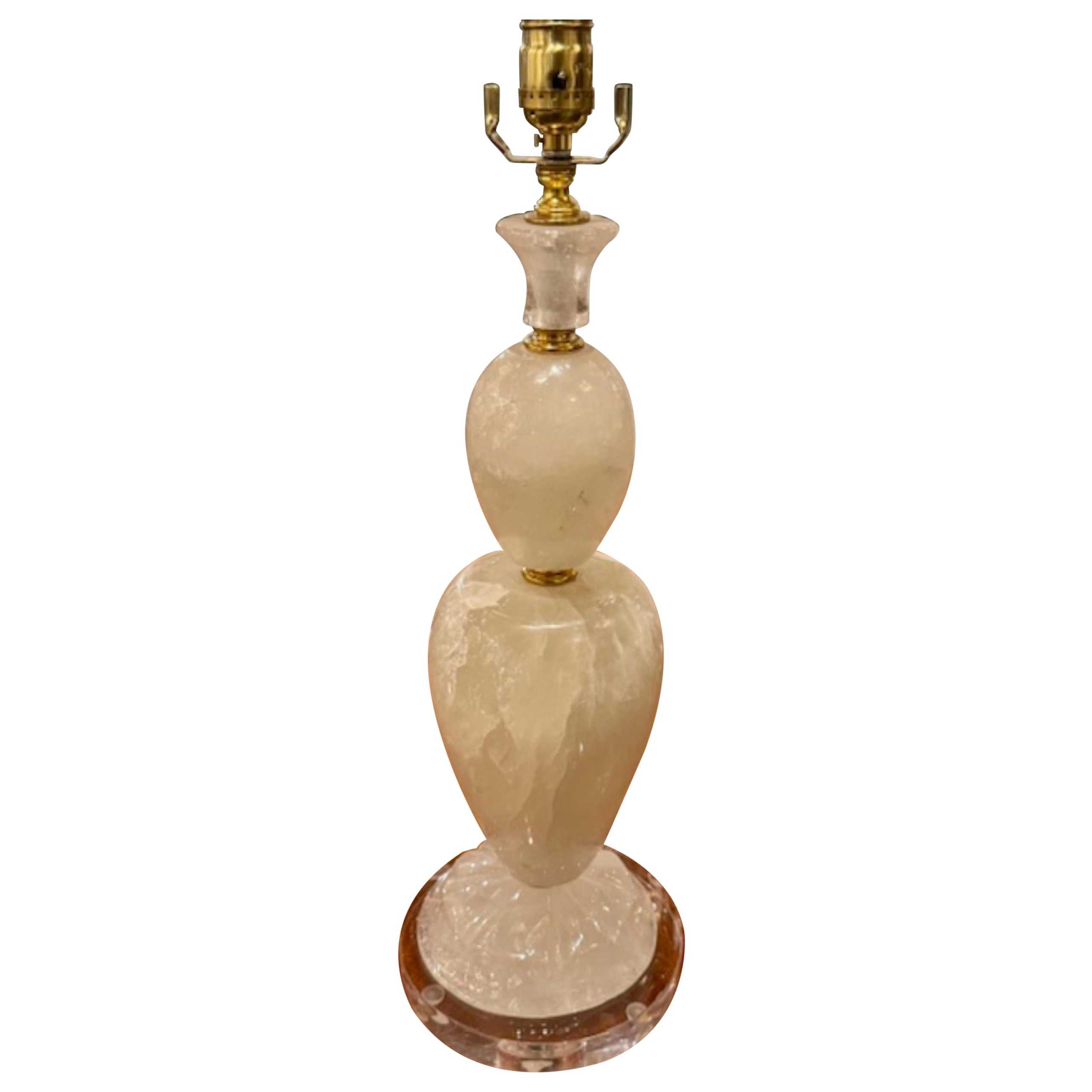 Polished Rock Crystal Lamp