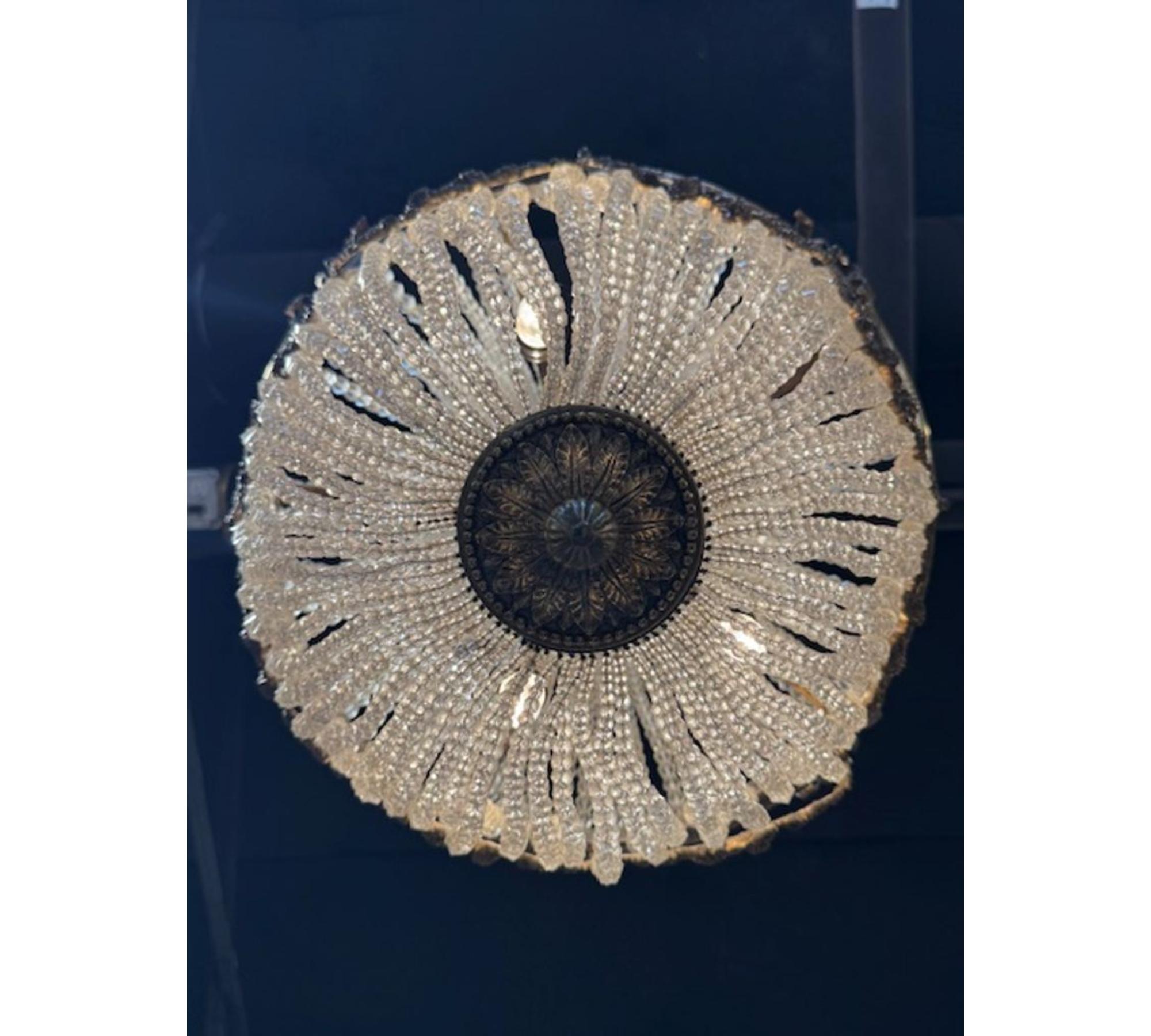 Antique French Louis XVI Basket Style French Chandelier - Image 3