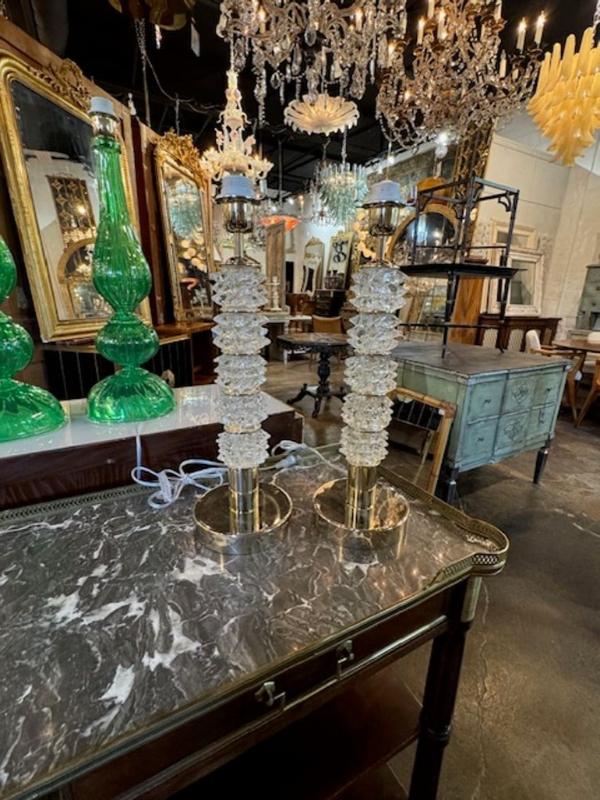 Pair of Rostri Murano Glass Lamps - Image 3