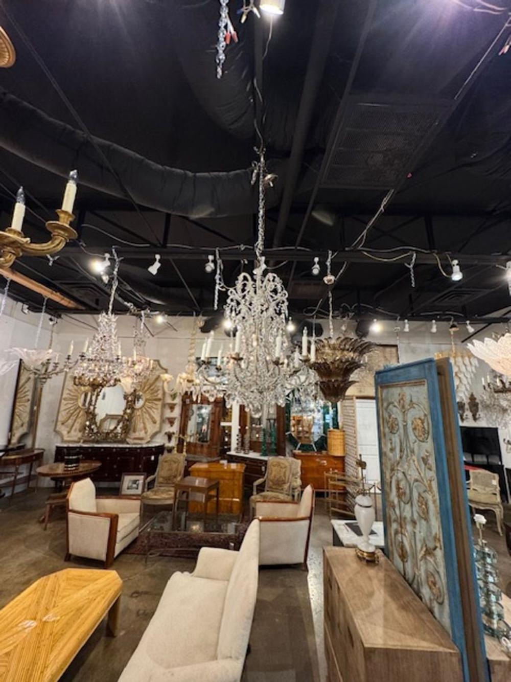 19th c. Italian Beaded Chandelier - Image 8