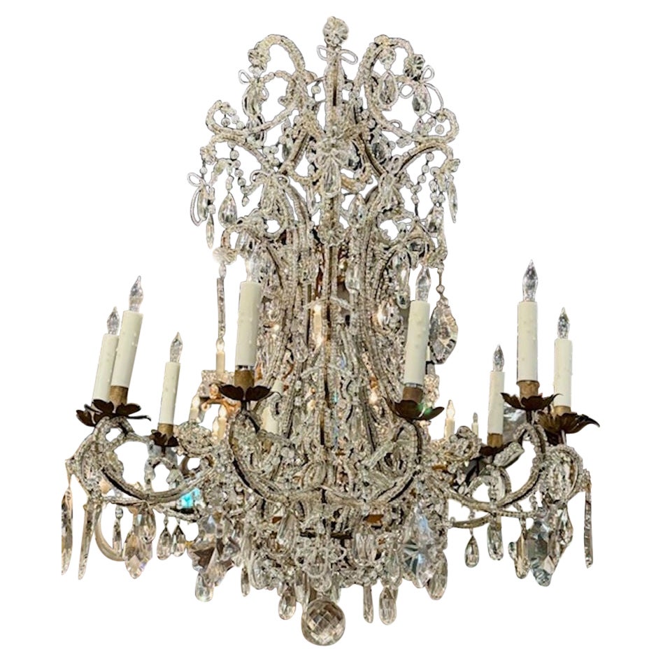 19th c. Italian Beaded Chandelier