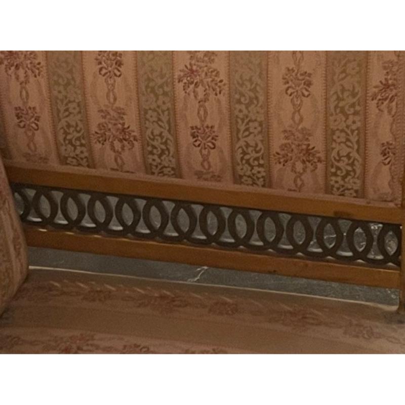 19th c. Swedish Carved and Painted Settee - Image 2
