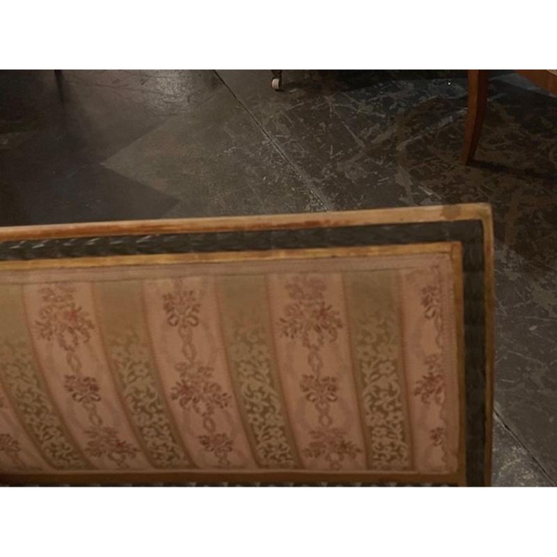 19th c. Swedish Carved and Painted Settee - Image 3